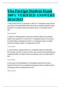 BEST REVIEW Vita Foreign Student Exam 100% VERIFIED ANSWERS  2024/2025
