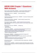 HROB 2290 Chapter 1 Questions With Answers