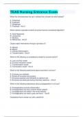 TEAS Nursing Entrance Exam Questions with LATEST Solutions &vert; Unlock success in your TEAS Entrance Exam a comprehensive and up-to-date guide&period;