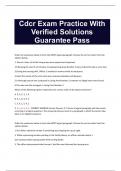 Cdcr Exam Practice With  Verified Solutions  Guarantee Pass