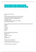IUPUI BIOL-N261 FINAL EXAM QUESTIONS AND ANSWERS 2024