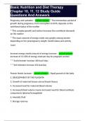 Basic Nutrition and Diet Therapy Chapter 10&comma; 11&comma; 12 Study Guide Questions And Answers   