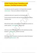 CCNA Practice Exam Questions and Answers &lpar;Verified Answers&rpar; 2024&period;