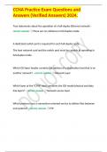CCNA Practice Exam Questions and Answers &lpar;Verified Answers&rpar; 2024&period;