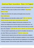 American Heart Association - Basic Life Support Questions and Answers &lpar;2024 &sol; 2025&rpar; &lpar;Verified Answers&rpar;