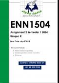 ENN1504 Assignment 2 (QUALITY ANSWERS) Semester 1 2024