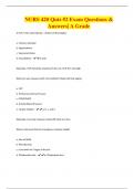 NURS 420 Quiz &num;2 Exam Questions &  Answers&vert; A Grade