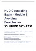 2024 HUD Counseling Exam - Module 5 Avoiding Foreclosure