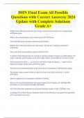 DHN Final Exam All Possible  Questions with Correct Answers&vert; 2024  Update with Complete Solutions Grade A&plus; 