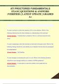 ATI PROCTORED FUNDAMENTALS  EXAM &vert; QUESTIONS & ANSWERS  &lpar;VERIFIED&rpar; &vert; LATEST UPDATE &vert; GRADED  A&plus;