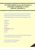 ATI PROCTORED EXAM &vert; QUESTIONS &  ANSWERS &lpar;VERIFIED&rpar; &vert; LATEST  UPDATE &vert; GRADED A&plus;