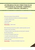 ATI PHARMACOLOGY PROCTOR EXAM  &vert; QUESTIONS & ANSWERS &lpar;VERIFIED&rpar; &vert;  LATEST UPDATE &vert; GRADED A&plus;