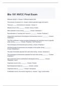 Bio 101 NVCC Final Exam with 100% correct Answers