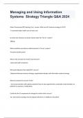 Managing and Using Information Systems  Strategy Triangle Q&A 2024