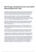 HESI Dosage Calculations Practice Exam/ HESI Pharmacology Review 2024.