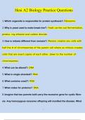 Hesi A2 Biology Practice Questions and Answers (2024 / 2025) (Verified Answers)