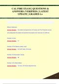 CAL FIRE EXAMS PACK &vert; QUESTIONS & ANSWERS &lpar;VERIFIED&rpar; &vert; LATEST UPDATE &vert; GRADED A&plus;