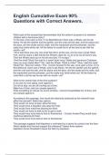 English Cumulative Exam 90&percnt; Questions with Correct Answers&period;