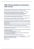 TFM 13 Exam Questions and Answers 100&percnt; Correct