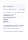 ACLS exam 1 review 2023/2024 Questions and Answers