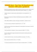 VDBHDS Quiz - Peer Quiz VA Questions and Answers 100&percnt; pass &vert; graded A&plus;