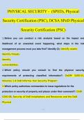 PHYSICAL SECURITY-- &lpar;SPED&rpar;&comma; Physical Security Certification &lpar;PSC&rpar;&comma; DCSA SPeD&colon; Physical Security Certification &lpar;PSC&rpar; Exam Questions & Answers 2024