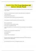 Level 1 CSA 178&period;2 Exam Questions and Answers Already Passed