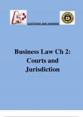 Business Law Ch 2: Courts and Jurisdiction