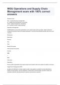 WGU Operations and Supply Chain Management exam with 100&percnt; correct answers