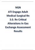 NGN ATI Engage Adult Medical Surgical Rn 3.0. Rn Critical Alterations In Gas Exchange Assessment Results