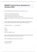 NREMT Practice Exam Questions & Answers 2024