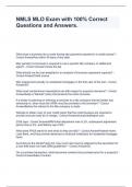 NMLS MLO Exam with 100&percnt; Correct Questions and Answers&period;