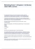 Marketing Exam 1 &lpar;Chapters 1-4&rpar; Review rated 100&percnt; correct&period;