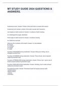 MT STUDY GUIDE 2024 QUESTIONS & ANSWERS&period;