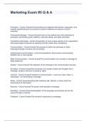 Marketing Exam &num;5 Q & A