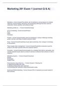 Marketing 201 Exam 1 &lpar;correct Q & A&rpar;