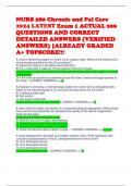 NURS 280 Chronic and Pal Care 2024 LATEST Exam 1 ACTUAL 200 QUESTIONS AND CORRECT DETAILED ANSWERS (VERIFIED ANSWERS) |ALREADY GRADED A+ TOPSCORE!!!