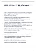 SLHS 305 Exam &num;1 Q & A Reviewed