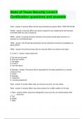 State of Texas Security Level II Certification questions and answers