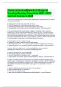 &lbrack;Gastrointestinal&rsqb; Medical-Surgical Nursing Review Questions With 100&percnt; Correct Answers 2024