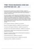 TFM01 TEXAS INSURANCE CODE SUB CHAPTER 6001&period;053 - &period;203