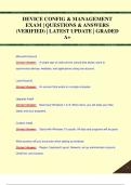 DEVICE CONFIG & MANAGEMENT EXAM &vert; QUESTIONS & ANSWERS  &lpar;VERIFIED&rpar; &vert; LATEST UPDATE &vert; GRADED  A&plus;