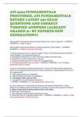 ATI 2024 FUNDAMENTALS PROCTORED&comma; ATI FUNDAMENTALS RETAKE LATEST 250 EXAM QUESTIONS AND CORRECT VERIFIED ANSWERS &vert;ALREADY GRADED A&plus; BY EXPERTS NEW GENERATION&excl;&excl;&excl;&excl;