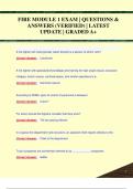 FIRE MODULE 1 EXAM &vert; QUESTIONS &  ANSWERS &lpar;VERIFIED&rpar; &vert; LATEST  UPDATE &vert; GRADED A&plus;