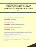 FIREFIGHTER I & II JONES AND  BARTLETT EXAM &vert; QUESTIONS &  ANSWERS &lpar;VERIFIED&rpar; &vert; LATEST  UPDATE &vert; GRADED A&plus;