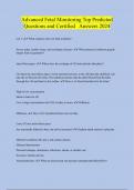 Advanced Fetal Monitoring Top Predicted  Questions and Certified Answers 2024