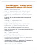 PHYS 284 &lpar;lesson 4 physics of matter&rpar; Questions With Answers 100&percnt; Correct 