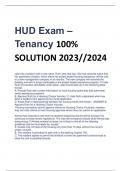 LATEST UPDATE HUD Exam – Tenancy 100% SOLUTION 2023//2024