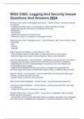WGU D385 Exam &lpar;BUNDLE&rpar; Questions and Answers