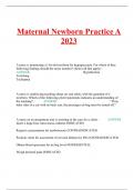 Maternal Newborn Practice A 2023